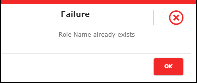 Role edit failure pop-up - CyLock